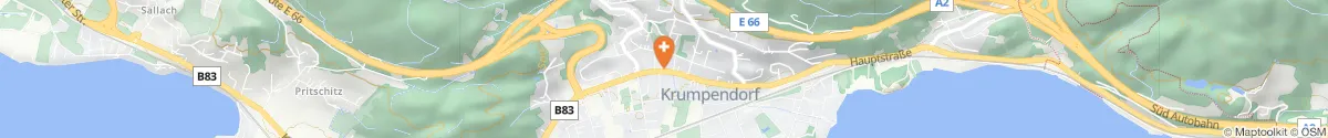 Kartendarstellung des Standorts für Seeapotheke Krumpendorf in 9201 Krumpendorf